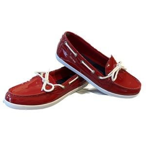 Women’s Cole Haan red patent moccasins